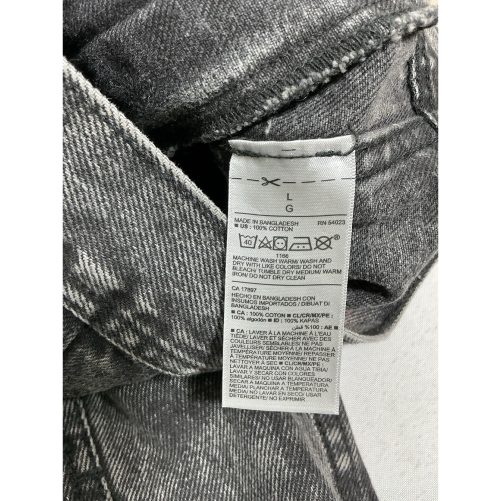 Womans Excellent Cond. Old Navy Boyfriend ButtonUp Jean Jacket Large Faded Black - Picture 4 of 6